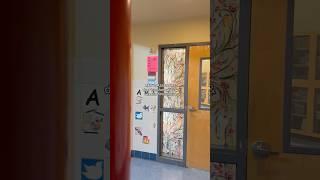 Door Transformation: stained glass window tutorial #teacherlife #artclass #classroomsetup