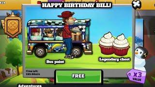 Hill climb racing 2 - Happy birthday bill & Free Bus paint  . #hillclimbracing2 #hcr2