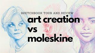 Sketchbook Tour and Review: Talens Art Creation vs Moleskine Sketch Album