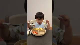 【食事】HARU/もくもく食事　デザートで大泣き(9.6）【2years 5 month old】