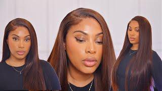 PRE COLORED CHOCOLATE BROWN WIG INSTALL | ARABELLA HAIR