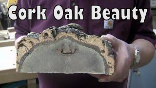 Round Cork Hole In A Square Oak Bowl!  New Wood Turning Video