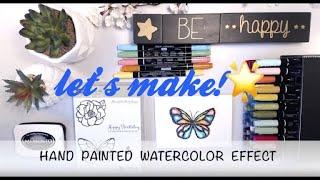 Hand Painted Watercolor Technique. Stamping tutorialSHOP Art & Craft supplies in the Description.