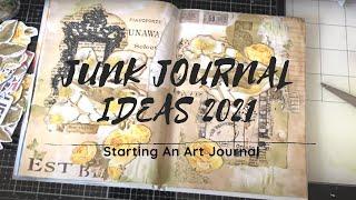 Junk Journal Ideas 2021 Collaboration - Art Journal Spread Ideas
