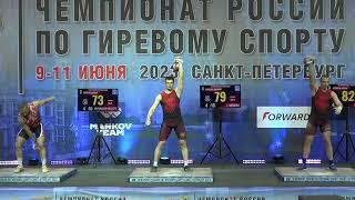 Рывок гири Турищев Дмитрий, Гуров Владимир Чемпионат России 2023