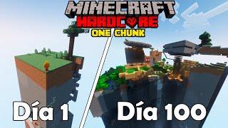 SOBREVIVÍ 100 DÍAS en 1 CHUNK en MINECRAFT HARDCORE