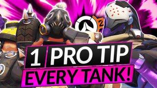 1 SECRET TIP for EVERY TANK HERO - PRO ULTIMATE Tips and Tricks - Overwatch 2 Guide