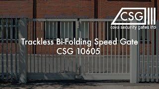 Trackless Bi-Folding Speed Gate – CSG 10605