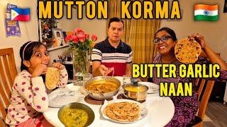 MOUTH WATERING MUTTON KORMA AND BUTTER GARLIC NAAN | HAPPY VALENTINES