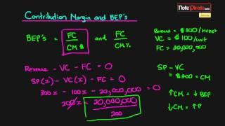 Contribution Margin and Break Even Points (Cost Accounting Tutorial #13)