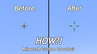 How to CUSTOMIZE your CROSSHAIR in Minecraft