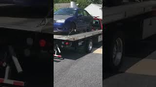 Lowered Ford Focus Towed Away #ford #focus #haulvideo