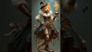 Steampunk Anthropomorphic Animals 2  #trending #cute #tiger #cat #chimpanzee #ajkirat #funny #dance