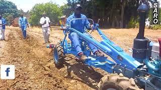 Two Wheel tractor with a plough attached to our very own SARO manufactured tool carrier