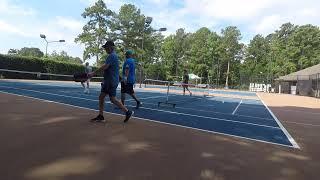 Outdoor Pickleball Match #1 Pau & Drew vs Derek & Jim Gatewood Club Greenwood SC June 12 2022