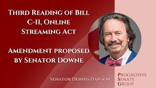 Senator Dawson speaks about an amendment to Bill C-11 - Feb 1, 2023 (English feed)