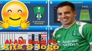 How To Create Al-Ahli Saudi FC Team Kits & Logo | Dream League Soccer 2019