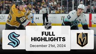 NHL Highlights | Kraken vs. Golden Knights | December 21, 2024