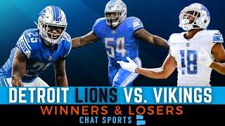 Detroit Lions Winners & Losers vs. Vikings Ft. Dan Campbell, Jared Goff, Charles Harris, And Sewell