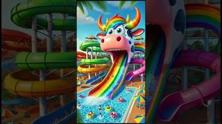 ️ Evolution of Cow : Cow Water Slide  Maiw Milky  #cat #cute #love #shorts