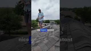 What hail did and didn't do to this roof #shorts #solarenergy