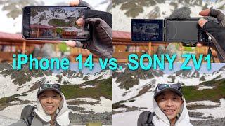 登山でのカメラ比較。涸沢テント泊でスマホ iPhone 14 と Vlogコンデジ SONY ZV-1を撮り比べ。