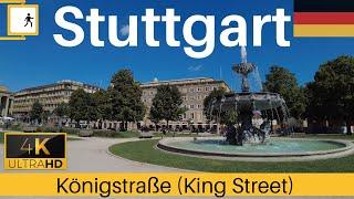 Stuttgart City, Germany 4K | Königstraße (King Street)