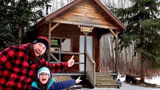 A Night At The OFF GRID Cabin - Northern Alberta Winter!