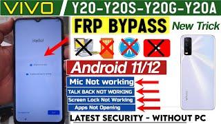 Vivo Y20 Frp Bypass 2024 latest security || Android 11/12 || Vivo 2043 Frp Bypass 2024 New Method