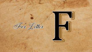 F - signature for letter F