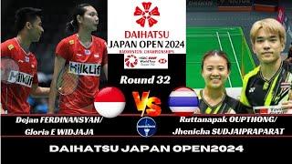 D FERDINANSYAH/G WIDJAJA (INA) vs R OUPTHONG/J SUDJAIPRAPARAT (THA)[XD] R 32 | Japan Open 2024