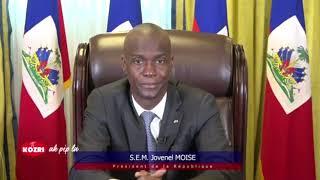 Prezidan Jovenel Moise nan ti kozri li gen ak popilasyon an jounen 12 mas 2021 an.