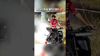 NISHU BHAI NE KIYA BURNOUT//NISHU DESHWAL#automobile#nishudeshwal#viral#shorts