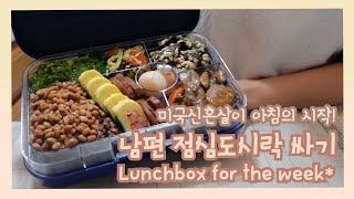 미국 새댁일상 하루의 시작은 남편 도시락 만들기 • 일주일 남편도시락 메뉴 • 미국 직장인 맛있는 건강식 점심도시락 • 미국일상 점심 도시락싸기 VLOG  점심 도시락 브이로그