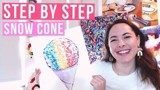 Easy Acrylic Painting Tutorial | Snow Cone