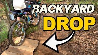 BUILDING A BACKYARD MTB DROP! - Backyard Mountain Bike Trail