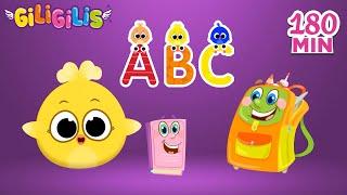 Learn The Alphabet With Giligilis | Nursery Rhymes & Phonic Songs&Toddler Learning Video Songs - ABC