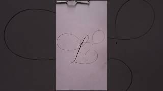 L with calligraphy#learning #lettering #calligraphy #viral#youtubeshorts