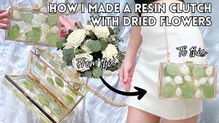 Resin Tutorial: Pressed Leaves & Flower Petals Clutch Purse Making, DIY Resin Clutch Dried Florals