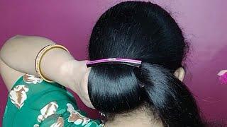 Beautiful  Ladies Hairstyle W Lock Pin! daily hairstyles F.long hair in summer ! new hairstyle 2024