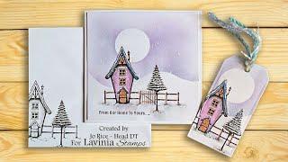 Woodside View in Winter by Jo Rice - A Lavinia Stamps Tutorial