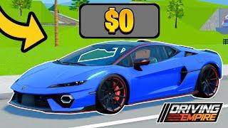 Living Off $0 In Driving Empire!