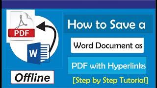 How to Save Word Document as Pdf with Hyperlinks