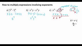 How to multiply expressions involving exponents