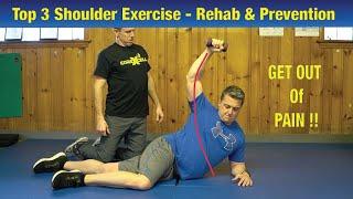 3 MOST IMPORTANT Shoulder Exercises for Rehab & Injury Prevention (NO MORE PAIN!)