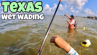 (S4 Ep154) Live Shrimp under Popping Cork Wade Fishing