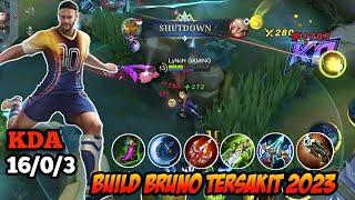 BRUNO KILLING MACHINE! BRUNO BEST BUILD 2023 - TOP GLOBAL BRUNO GAMEPLAY | HOW TO PLAY HERO BRUNO