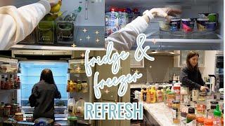 2025 FRIDGE & FREEZER NEW YEARS DECLUTTER & ORGANIZATION // Realistic Fridge & Freezer Refresh