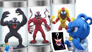 Which One Is The Right Symbiote? Doctor Tiny Creates Monsters! Clay Mixer Cartoon