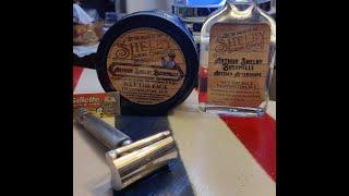 The GBS slant w/Gillette Super Thin blade and Wet The Face Arthur Shelby Bushmills soap & splash